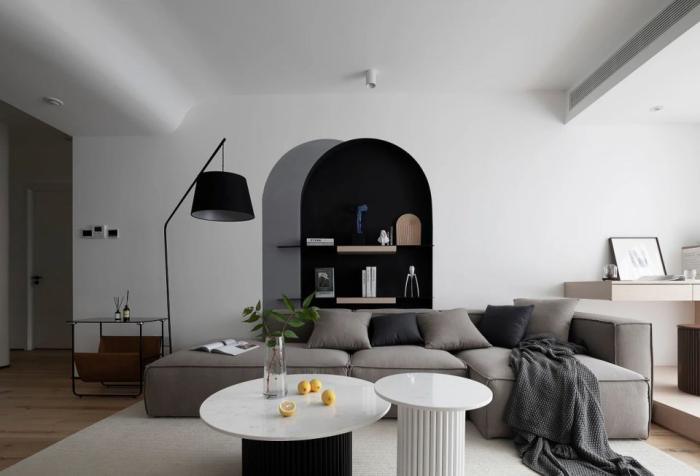 家居空间设计案例赏析：极致黑白，温润原木